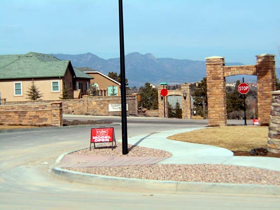 Entrance to subdivision