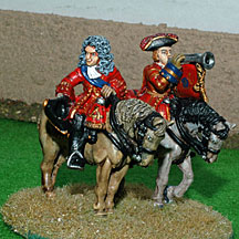 Mounted English General and trumpeter
