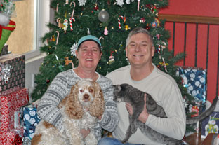 Patti&Doug plus Taz andSnickers - Xmas 2015