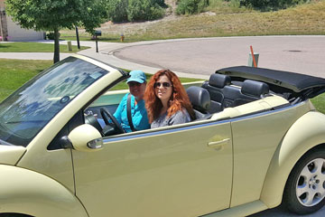Loren & Patti in Loren's new car