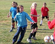 Loren at soccer.